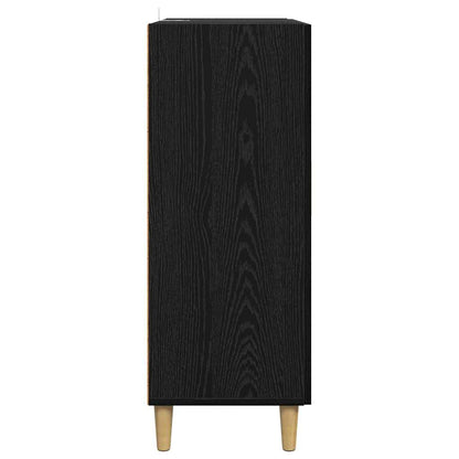 Sideboard Schwarz Eichen-Optik 69,5 x 34 x 90 cm Holzwerkstoff