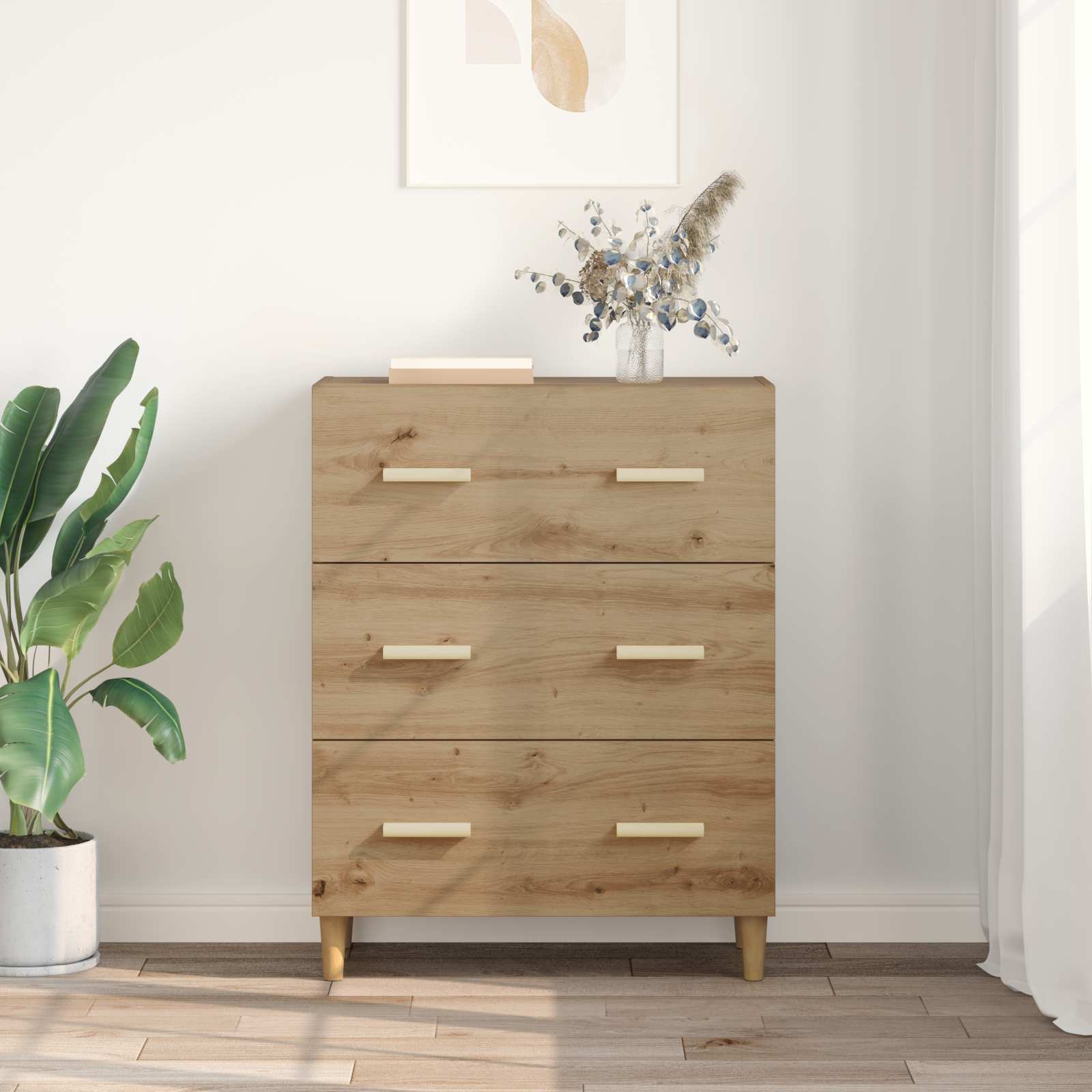 Sideboard Artisan-Eiche 69,5 x 34 x 90 cm Holzwerkstoff