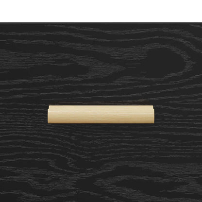 Sideboard Schwarz Eichen-Optik 69,5 x 34 x 90 cm Holzwerkstoff
