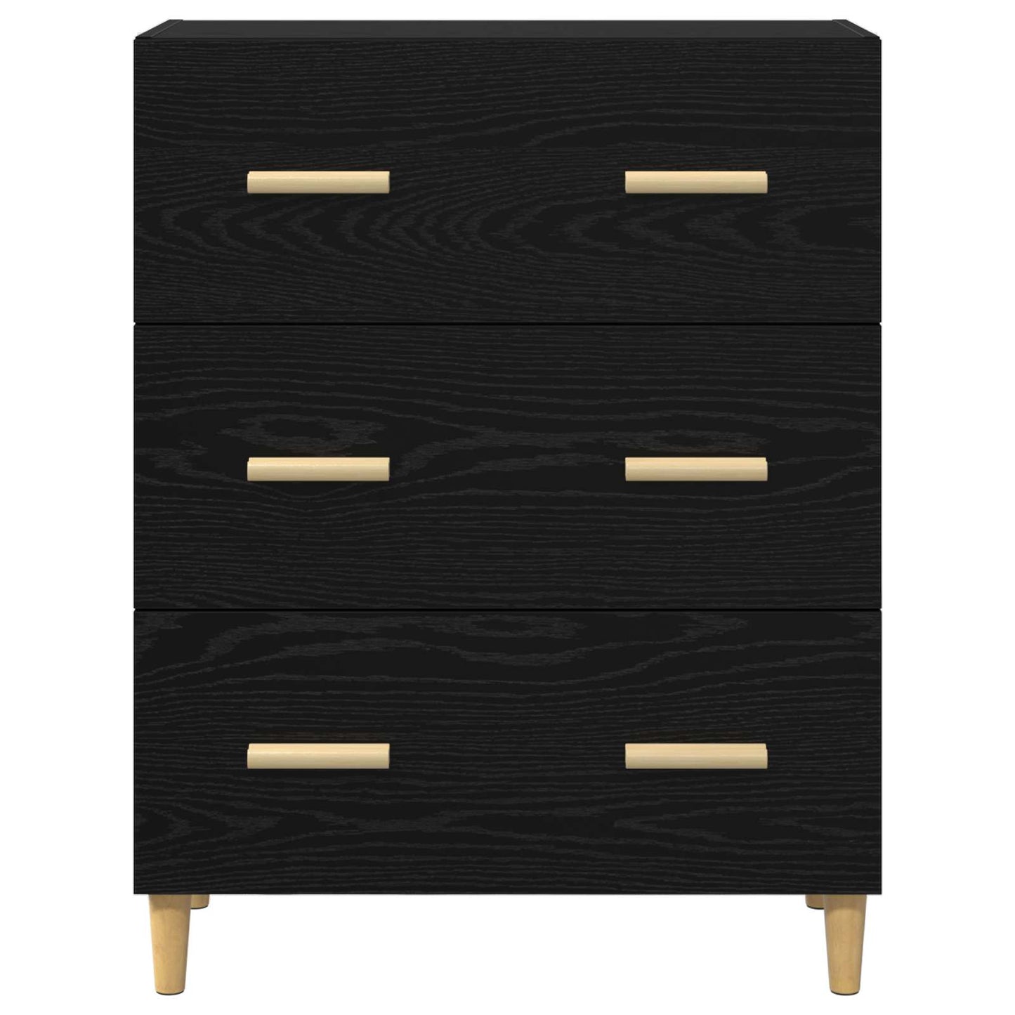 Sideboard Schwarz Eichen-Optik 69,5 x 34 x 90 cm Holzwerkstoff