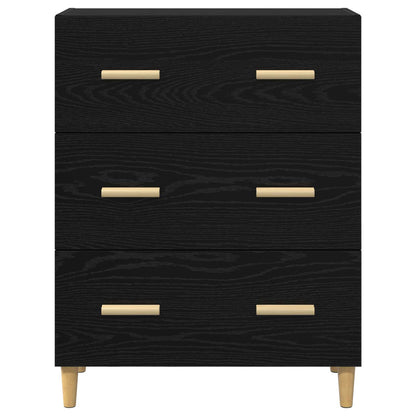 Sideboard Schwarz Eichen-Optik 69,5 x 34 x 90 cm Holzwerkstoff