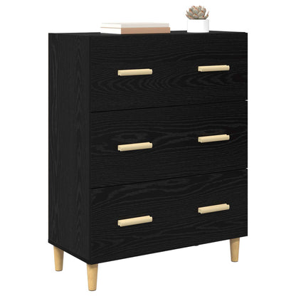 Sideboard Schwarz Eichen-Optik 69,5 x 34 x 90 cm Holzwerkstoff