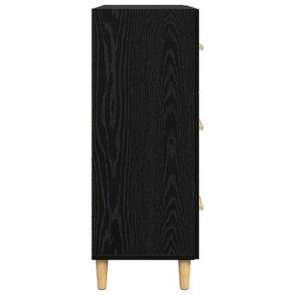 Sideboard Schwarz Eichen-Optik 69,5 x 34 x 90 cm Holzwerkstoff