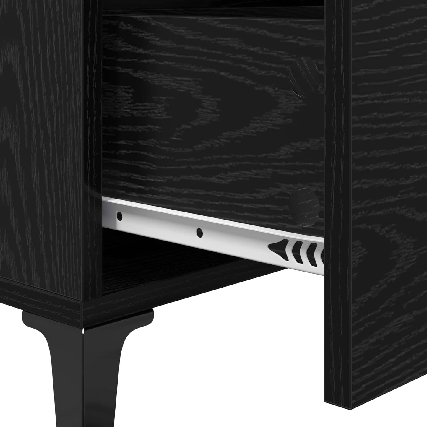 Sideboard Schwarz Eichen-Optik 69,5 x 34 x 90 cm Holzwerkstoff
