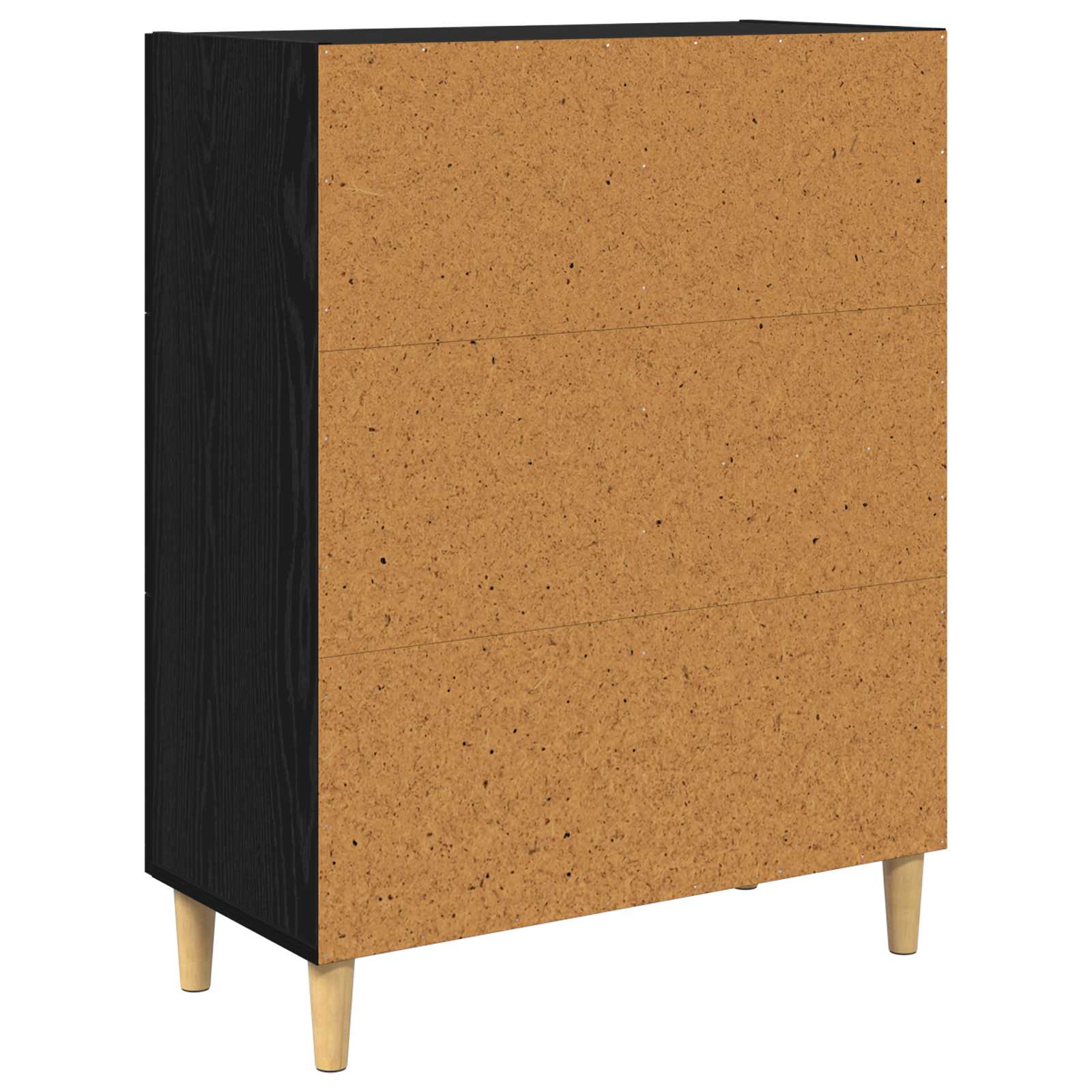 Sideboard Schwarz Eichen-Optik 34 x 69,5 x 90 cm Holzwerkstoff