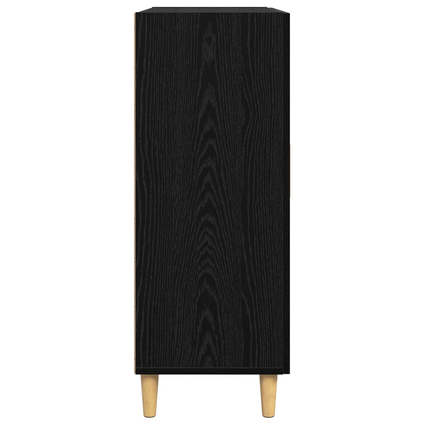 Sideboard Schwarz Eichen-Optik 34 x 69,5 x 90 cm Holzwerkstoff