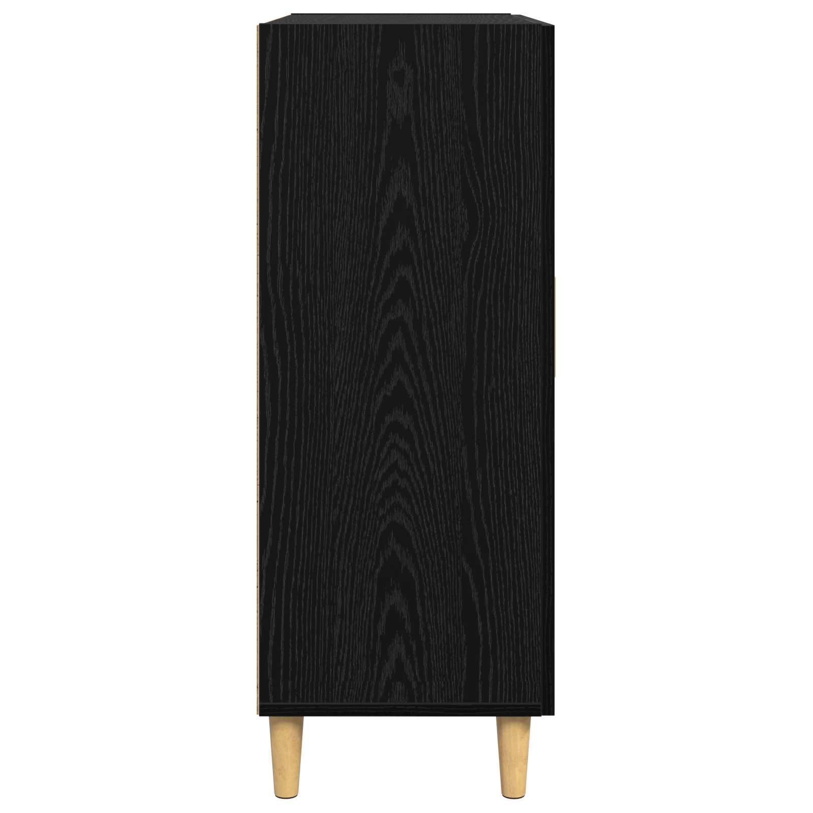 Sideboard Schwarz Eichen-Optik 34 x 69,5 x 90 cm Holzwerkstoff