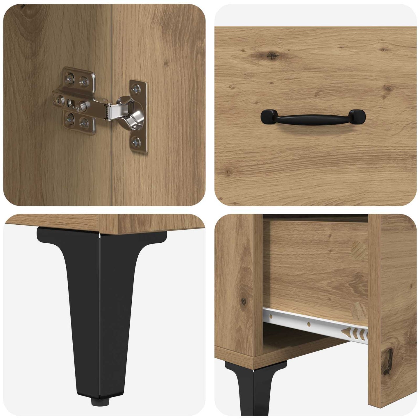 Sideboard Artisan-Eiche 69,5 x 34 x 90 cm Holzwerkstoff