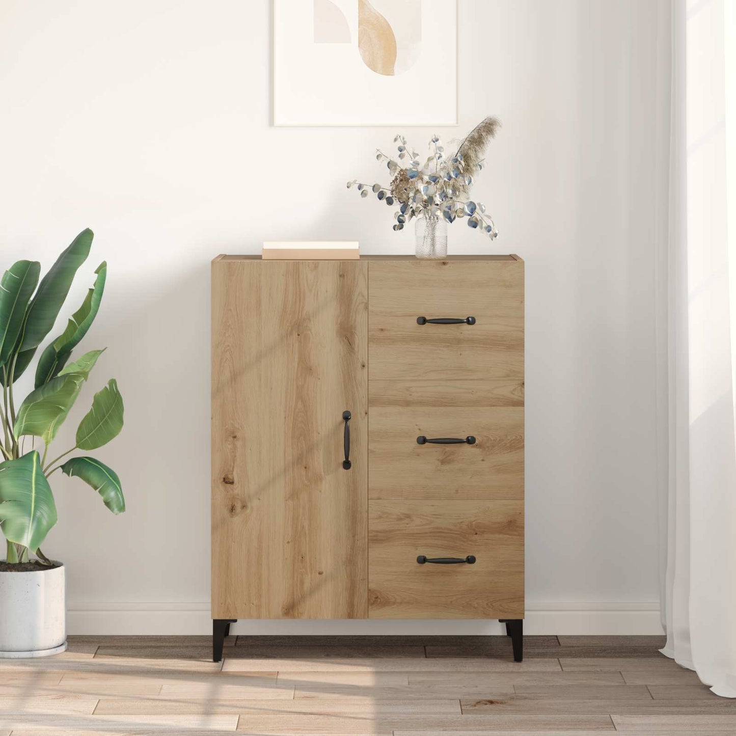 Sideboard Artisan-Eiche 69,5 x 34 x 90 cm Holzwerkstoff