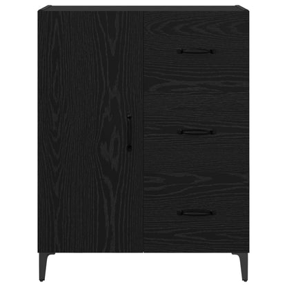 Sideboard Schwarz Eichen-Optik 69,5 x 34 x 90 cm Holzwerkstoff