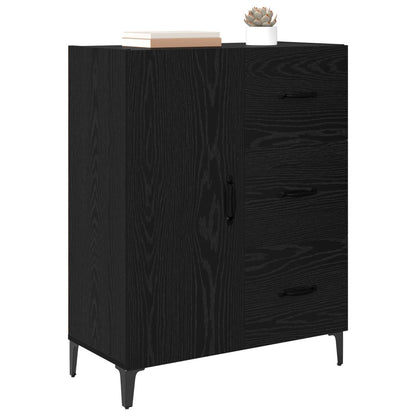 Sideboard Schwarz Eichen-Optik 69,5 x 34 x 90 cm Holzwerkstoff