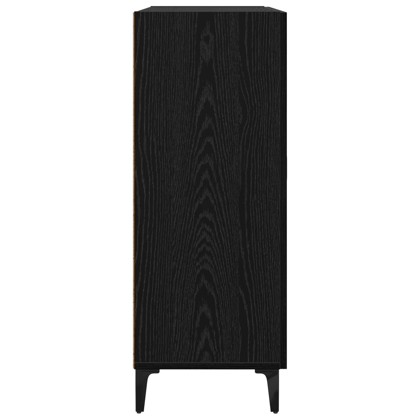 Sideboard Schwarz Eichen-Optik 69,5 x 34 x 90 cm Holzwerkstoff