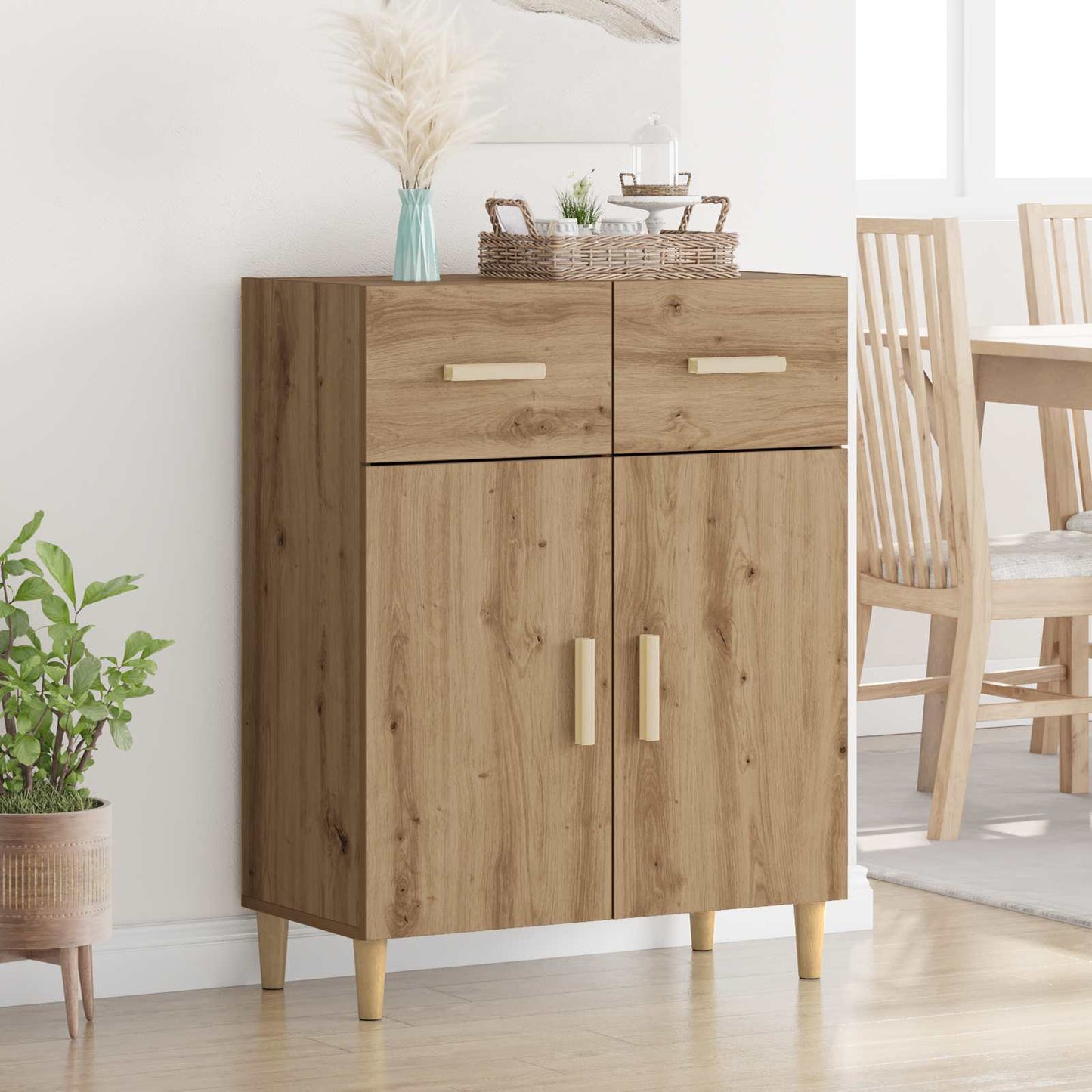 Sideboard Artisan-Eiche 34 x 69,5 x 89 cm Holzwerkstoff