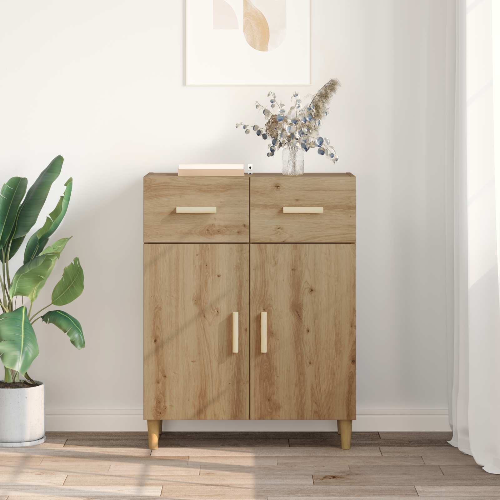 Sideboard Artisan-Eiche 34 x 69,5 x 89 cm Holzwerkstoff