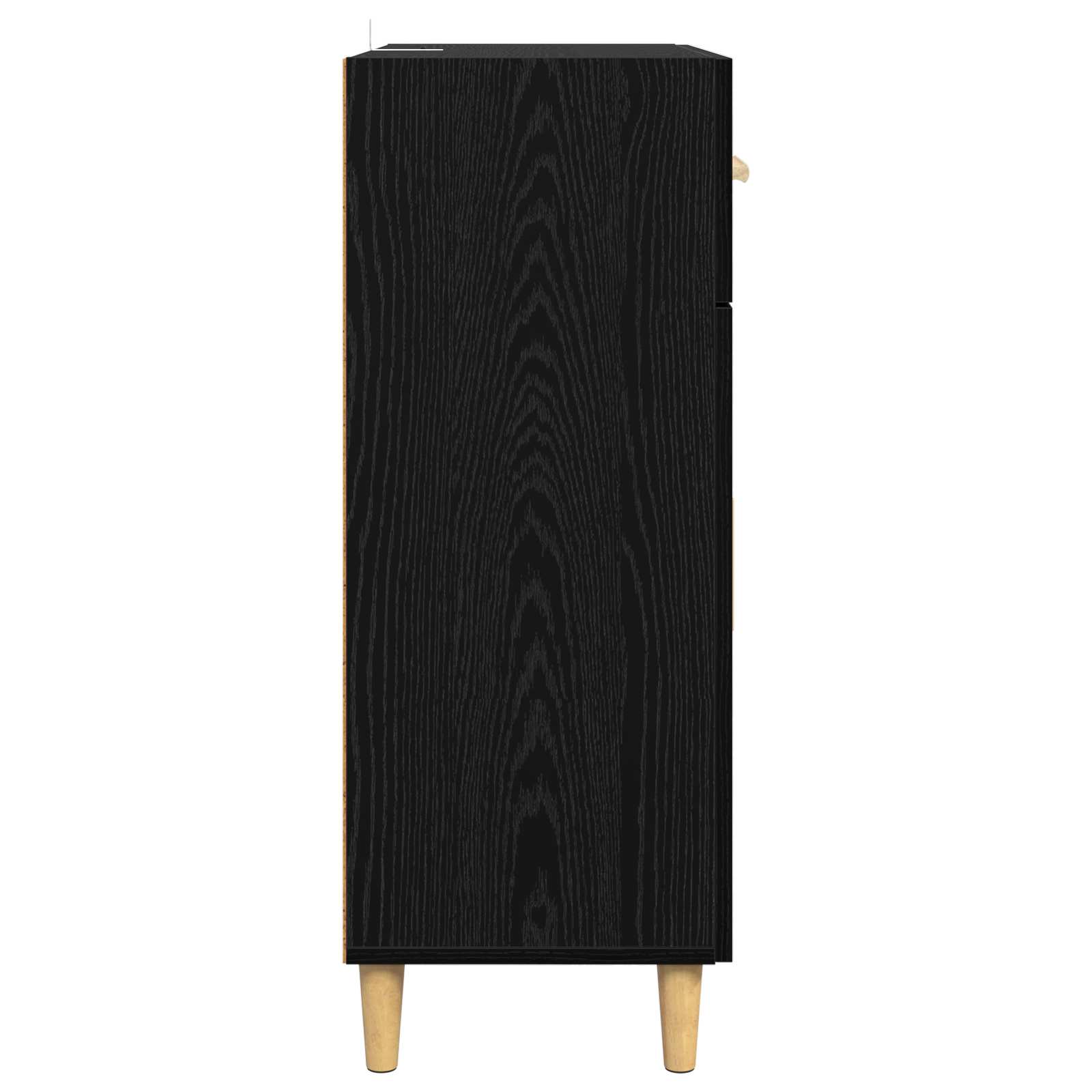 Sideboard Schwarz Eichen-Optik 34 x 69,5 x 89 cm Holzwerkstoff