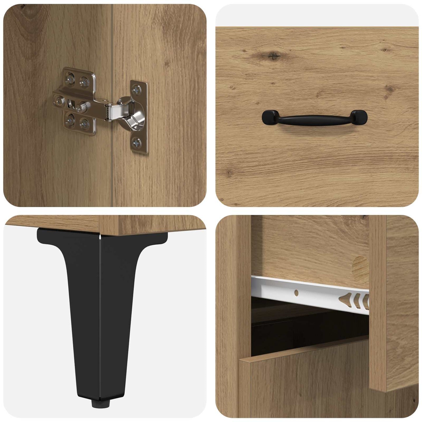 Sideboard Artisan-Eiche 69,5 x 34 x 90 cm Holzwerkstoff