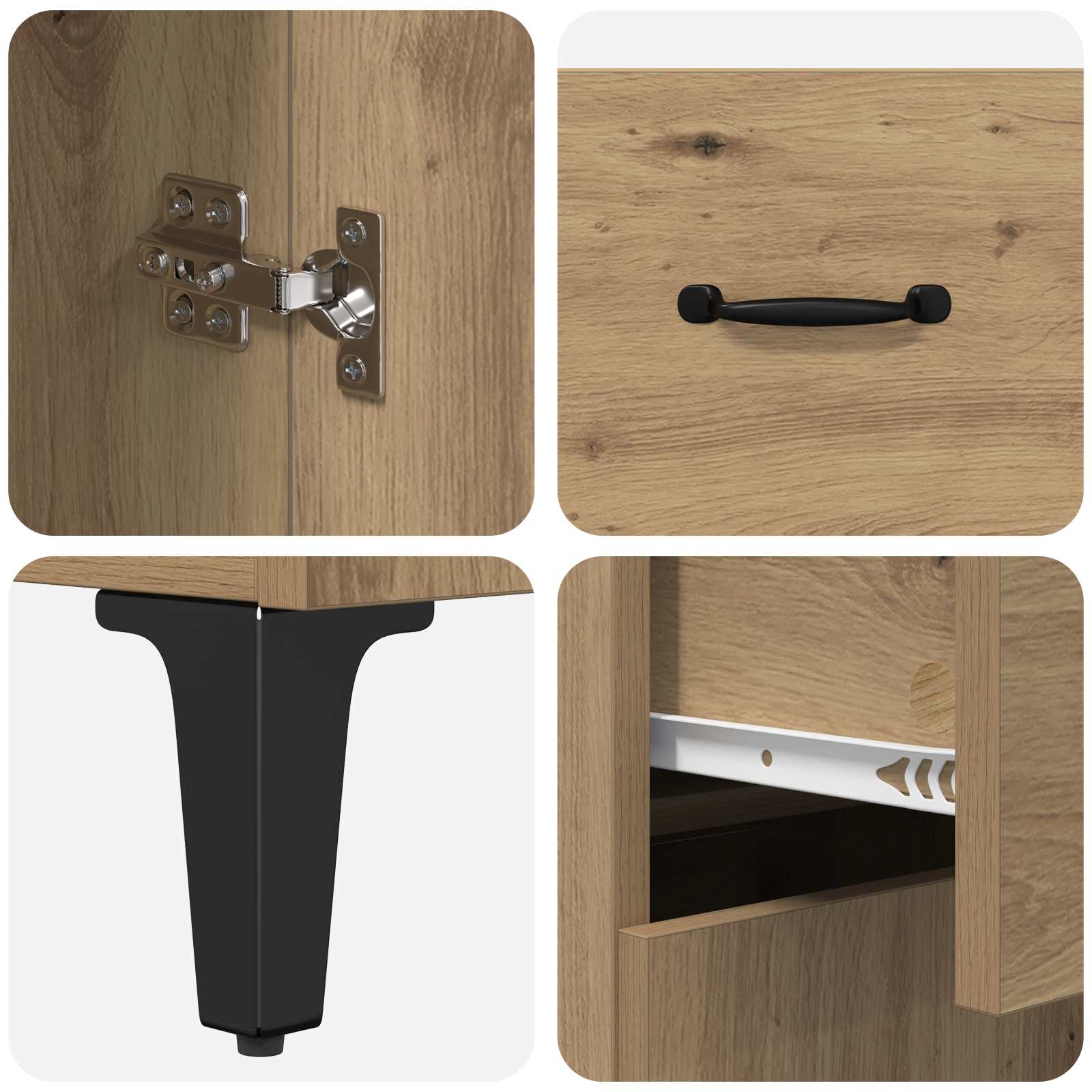 Sideboard Artisan-Eiche 69,5 x 34 x 90 cm Holzwerkstoff