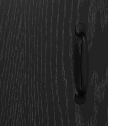 Sideboard Schwarz Eichen-Optik 34 x 90 x 80 cm Holzwerkstoff