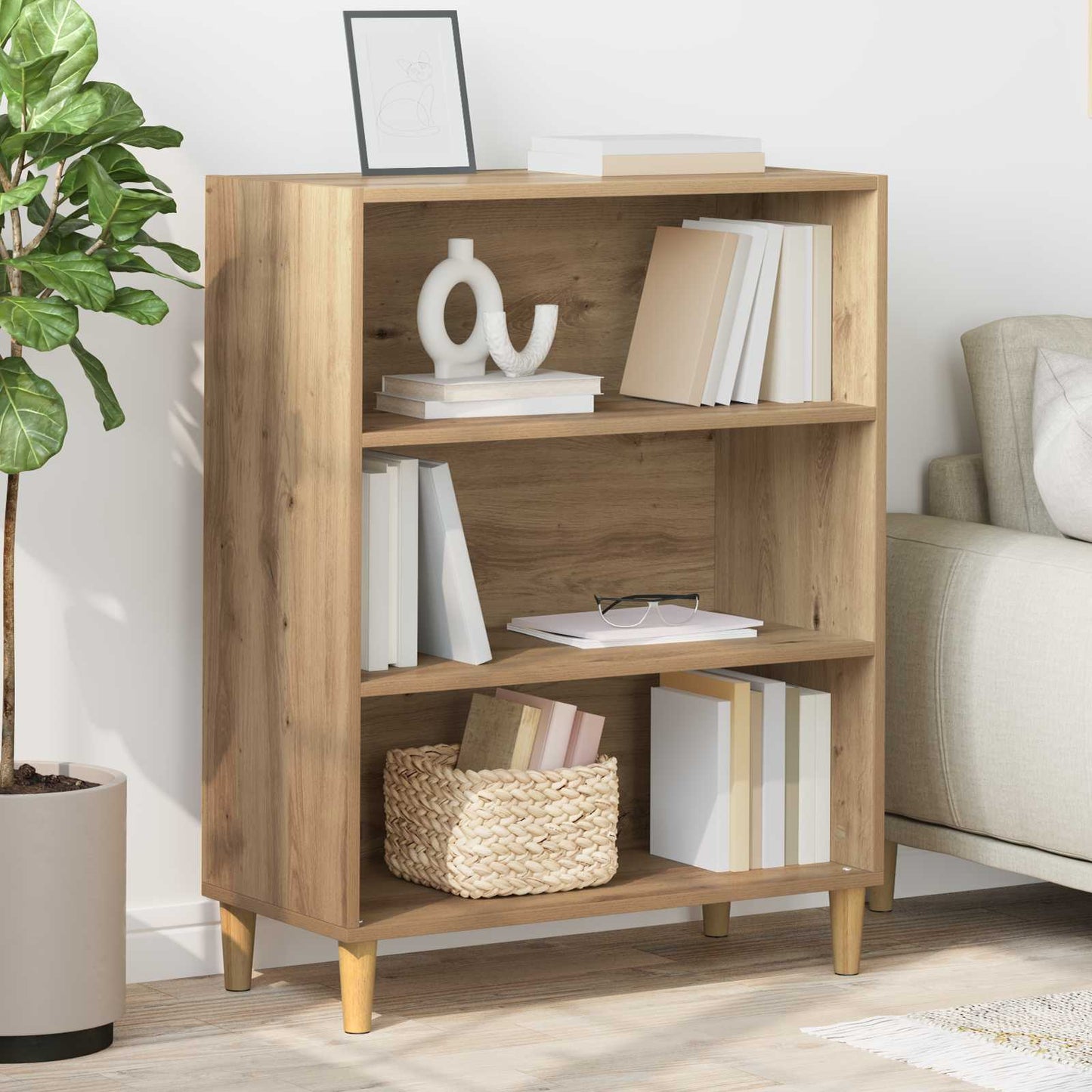 Sideboard Artisan-Eiche 69,5 x 32,5 x 90 cm Holzwerkstoff