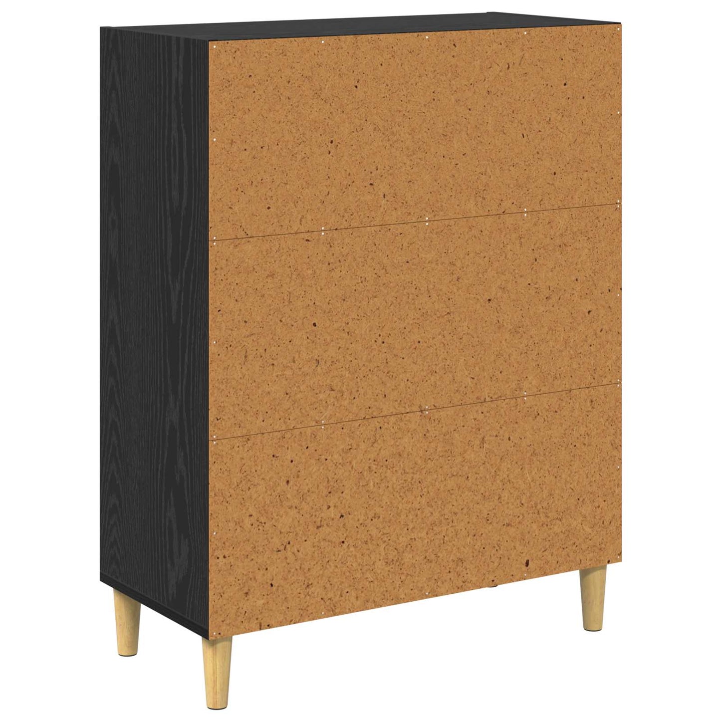 Sideboard Schwarz Eichen-Optik 69,5 x 32,5 x 90 cm