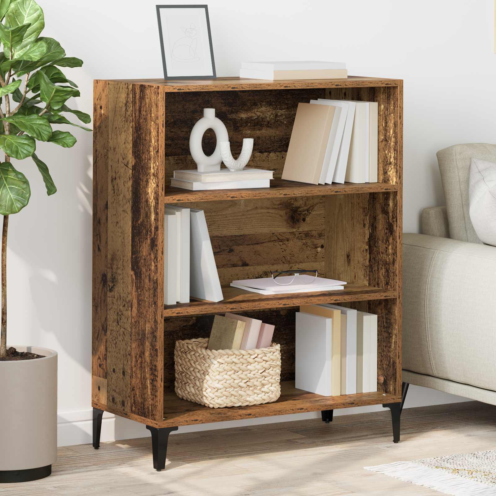 Sideboard Altholz 69,5 x 32,5 x 90 cm Holzwerkstoff