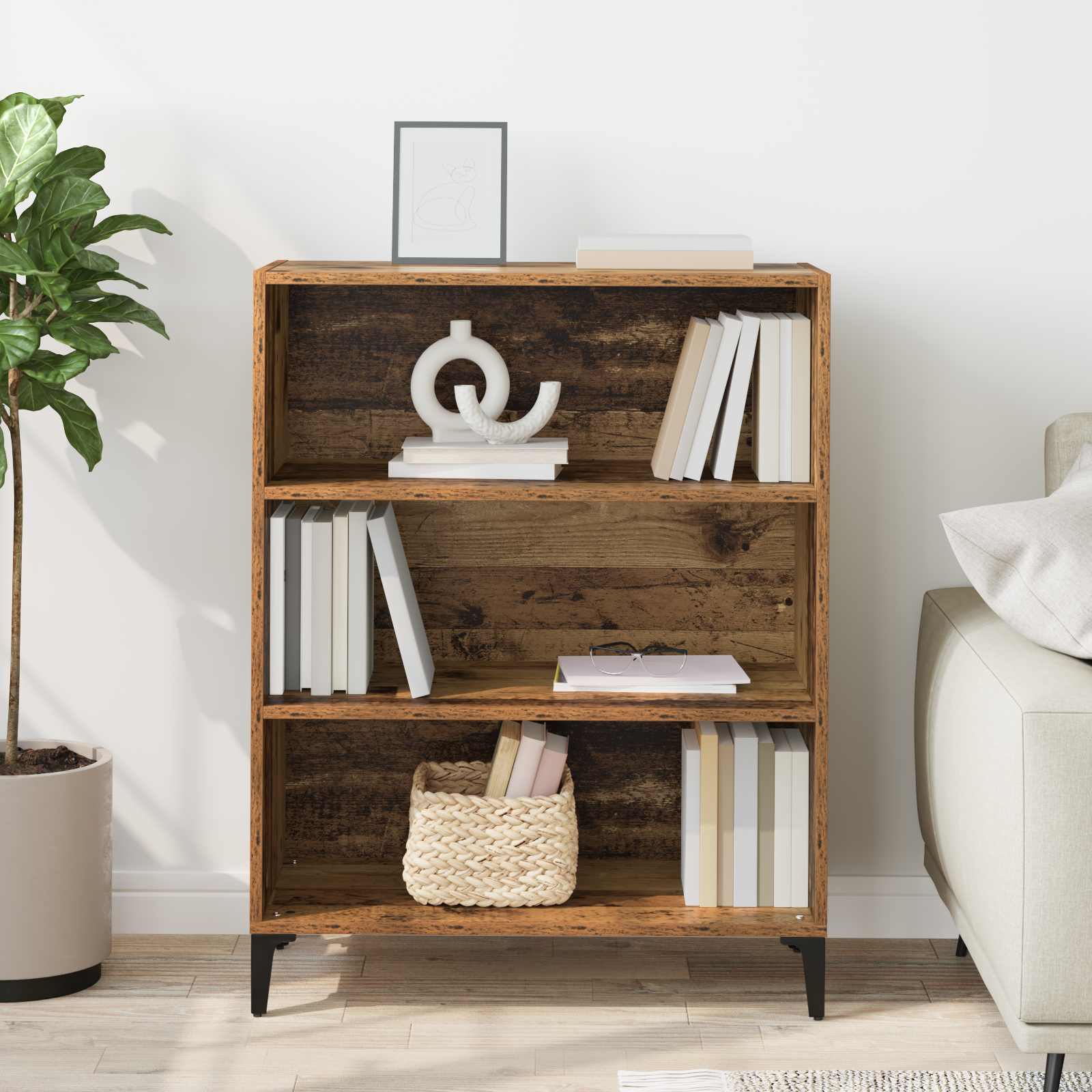 Sideboard Altholz 69,5 x 32,5 x 90 cm Holzwerkstoff