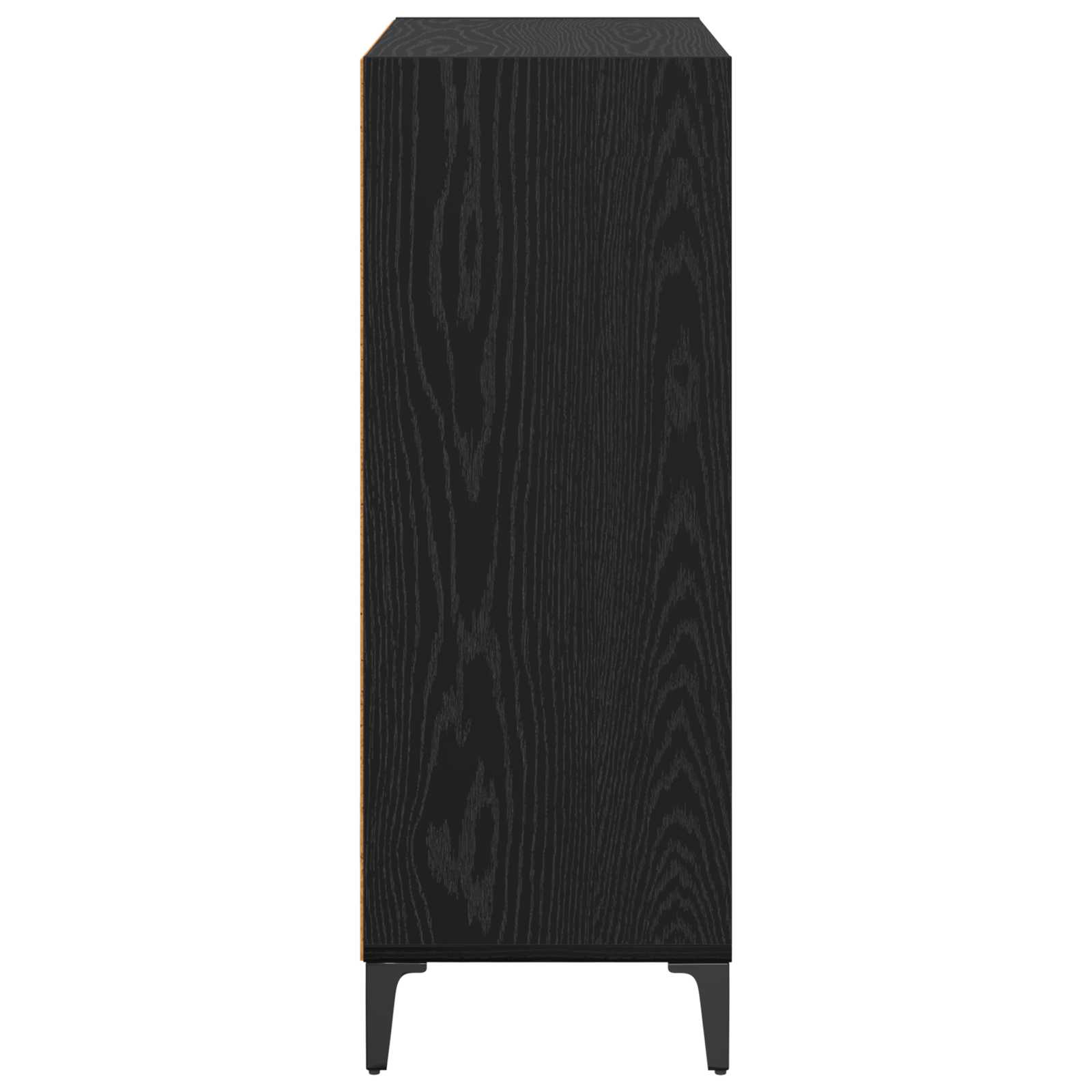 Sideboard Schwarz Eichen-Optik 69,5 x 32,5 x 90 cm