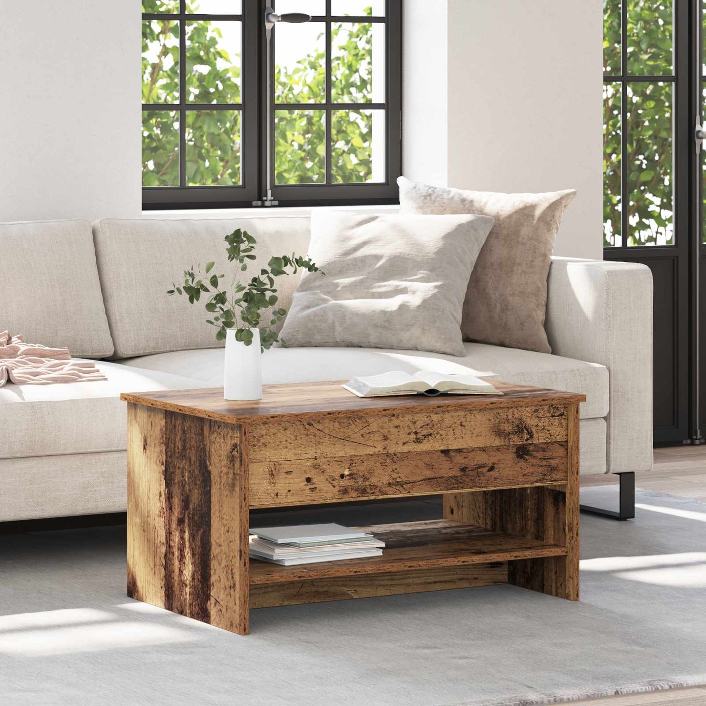 Couchtisch Altholz 80 x 50,5 x 41,5 cm Holzwerkstoff