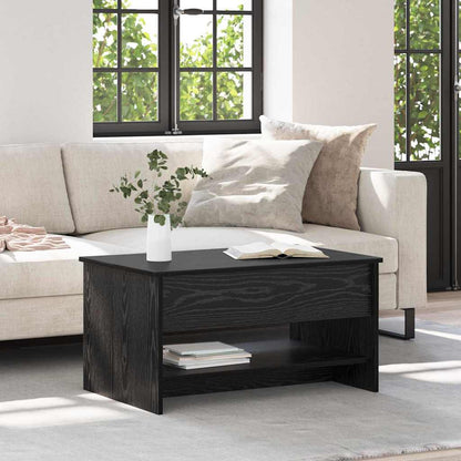Couchtisch Schwarz Eichen-Optik 80 x 50,5 x 41,5 cm