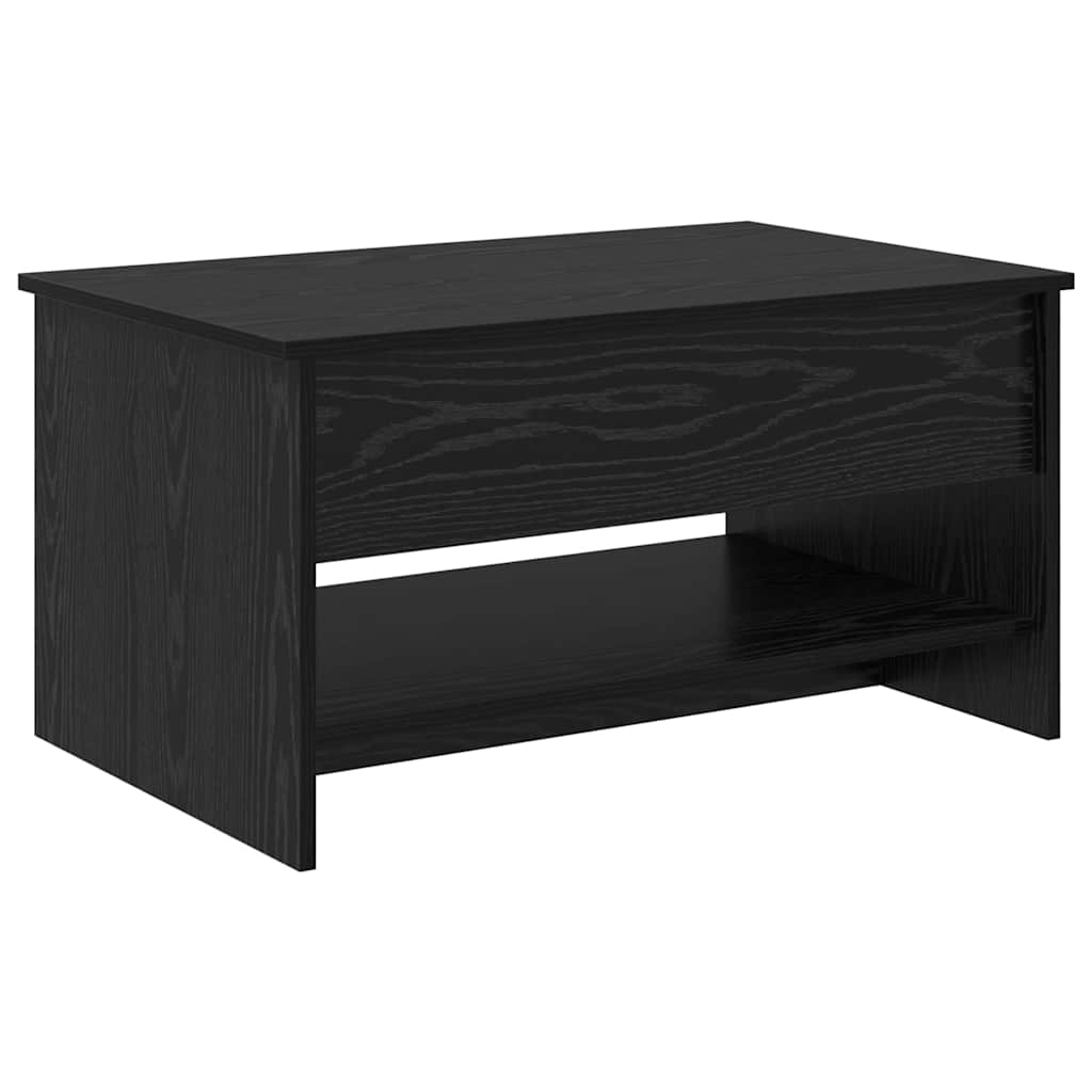 Couchtisch Schwarz Eichen-Optik 80 x 50.5 x 41.5 cm