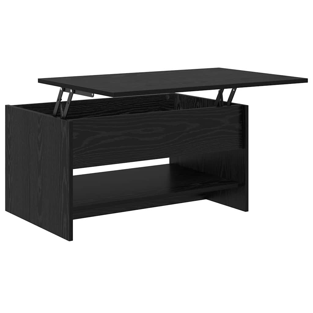 Couchtisch Schwarz Eichen-Optik 80 x 50.5 x 41.5 cm