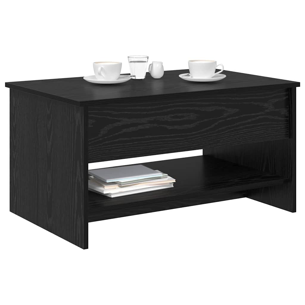 Couchtisch Schwarz Eichen-Optik 80 x 50.5 x 41.5 cm