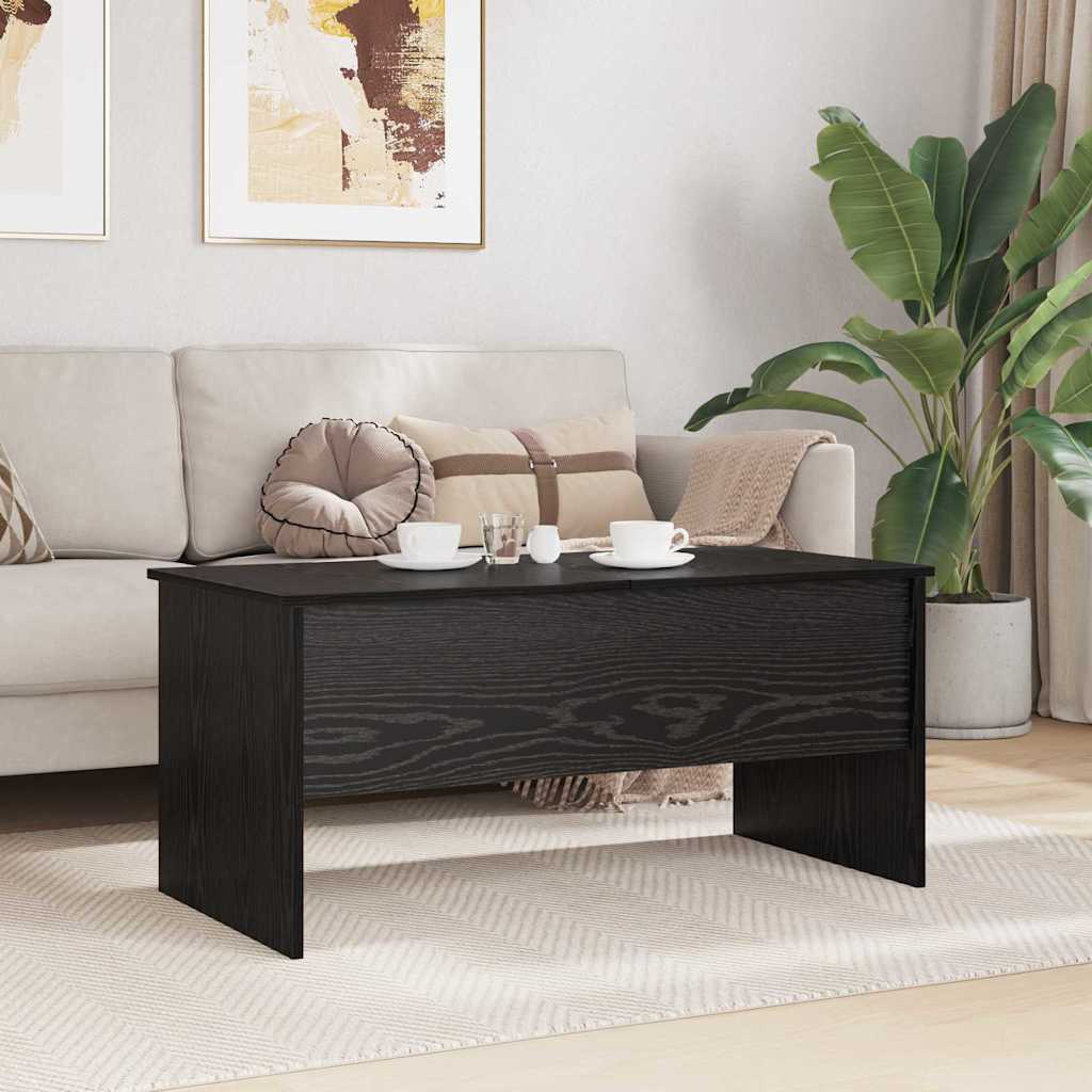 Couchtisch Schwarz Eichen-Optik 102 x 50,5 x 46,5 cm