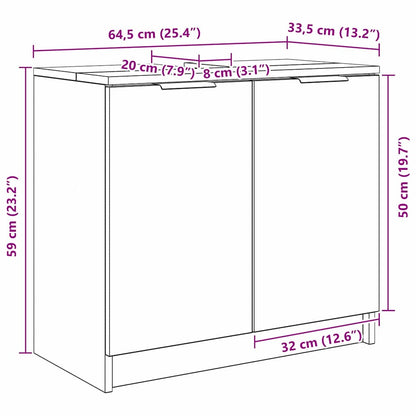 Badezimmerschrank Artisan-Eiche 64,5 x 33,5 x 59 cm