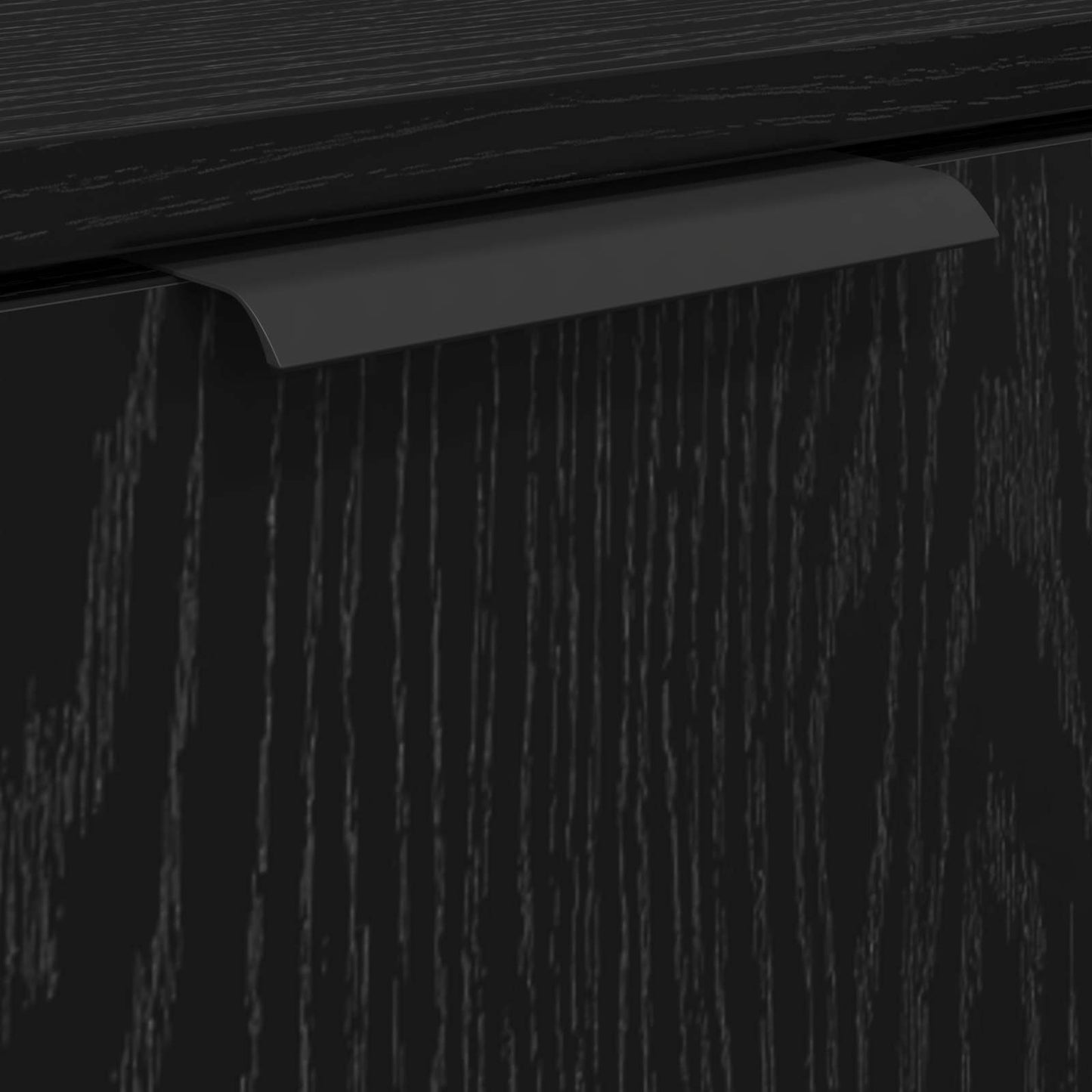 Badezimmerschrank Schwarz Eichen-Optik 64,5 x 33,5 x 59 cm