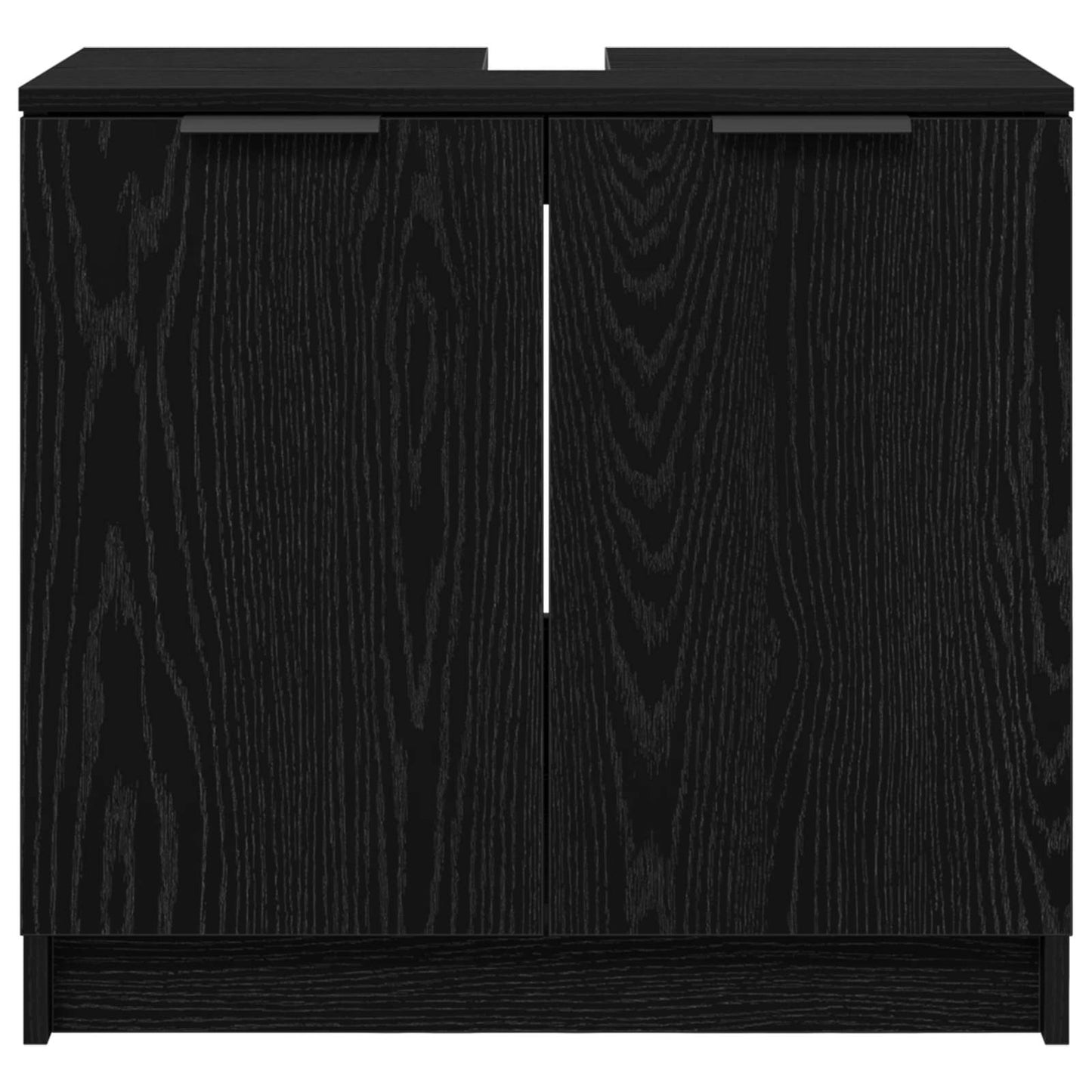 Badezimmerschrank Schwarz Eichen-Optik 64,5 x 33,5 x 59 cm