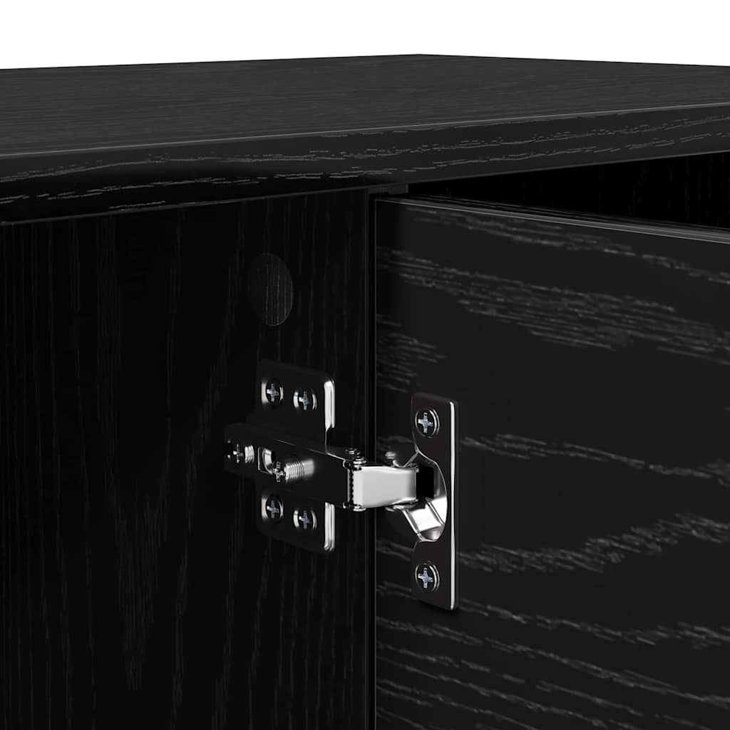 TV-Schränk 102 x 35 x 36,5 cm Schwarz Eichen-Optik