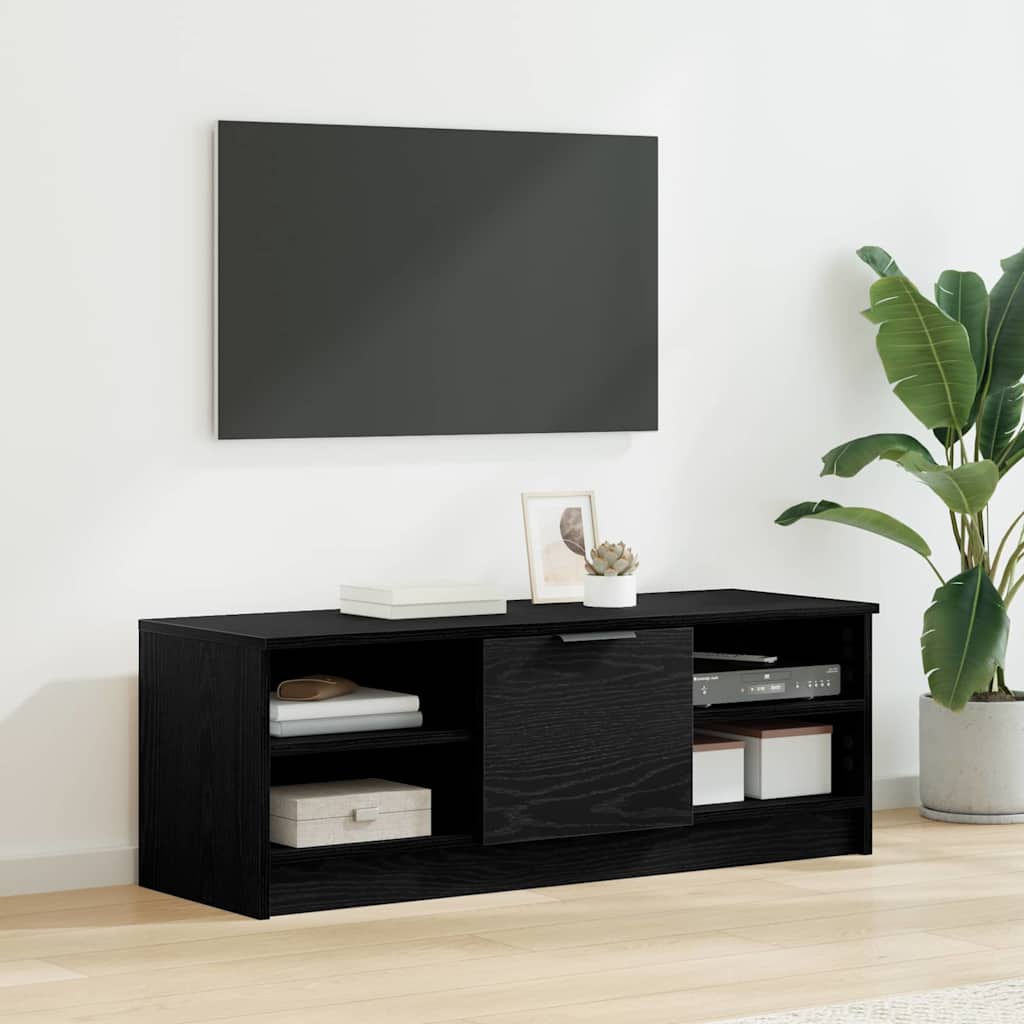 TV-Schränk 102 x 35 x 36,5 cm Schwarz Eichen-Optik