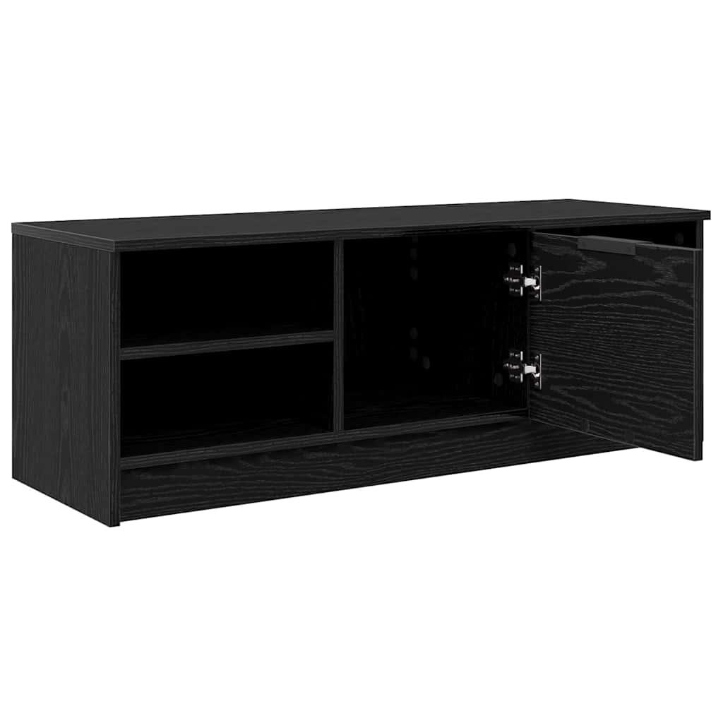 TV-Schränk 102 x 35 x 36,5 cm Schwarz Eichen-Optik