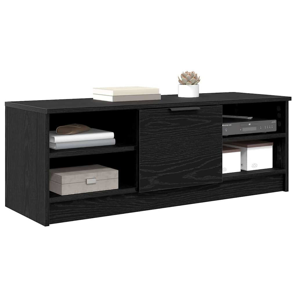TV-Schränk 102 x 35 x 36,5 cm Schwarz Eichen-Optik