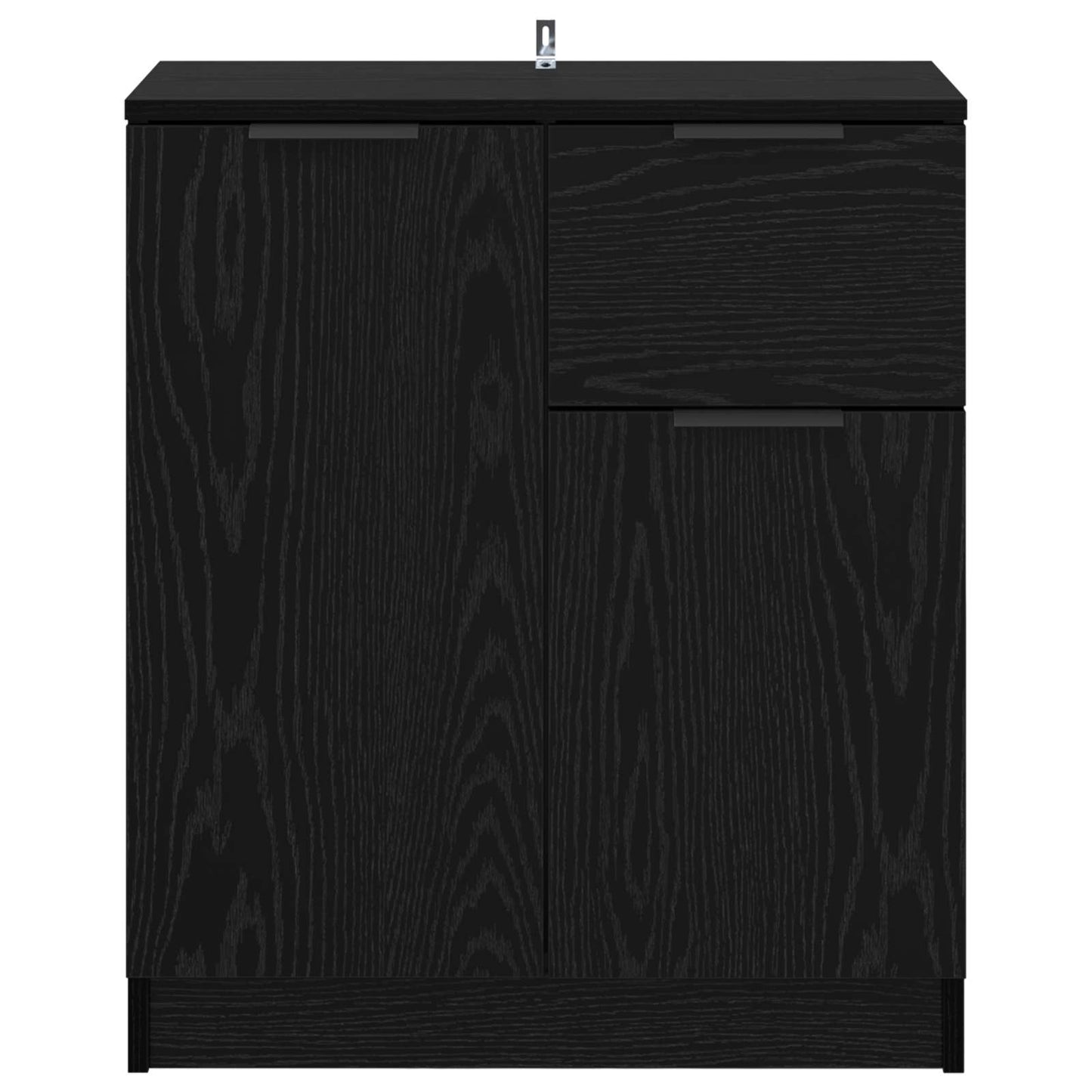 Sideboard Schwarz Eichen-Optik 60 x 30 x 70 cm Holzwerkstoff
