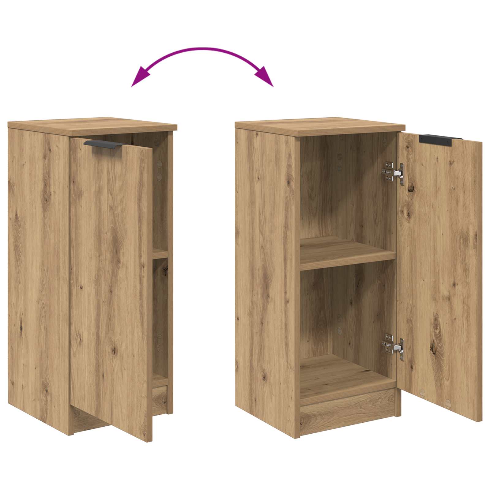 Sideboard Artisan-Eiche 30 x 30 x 70 cm Holzwerkstoff