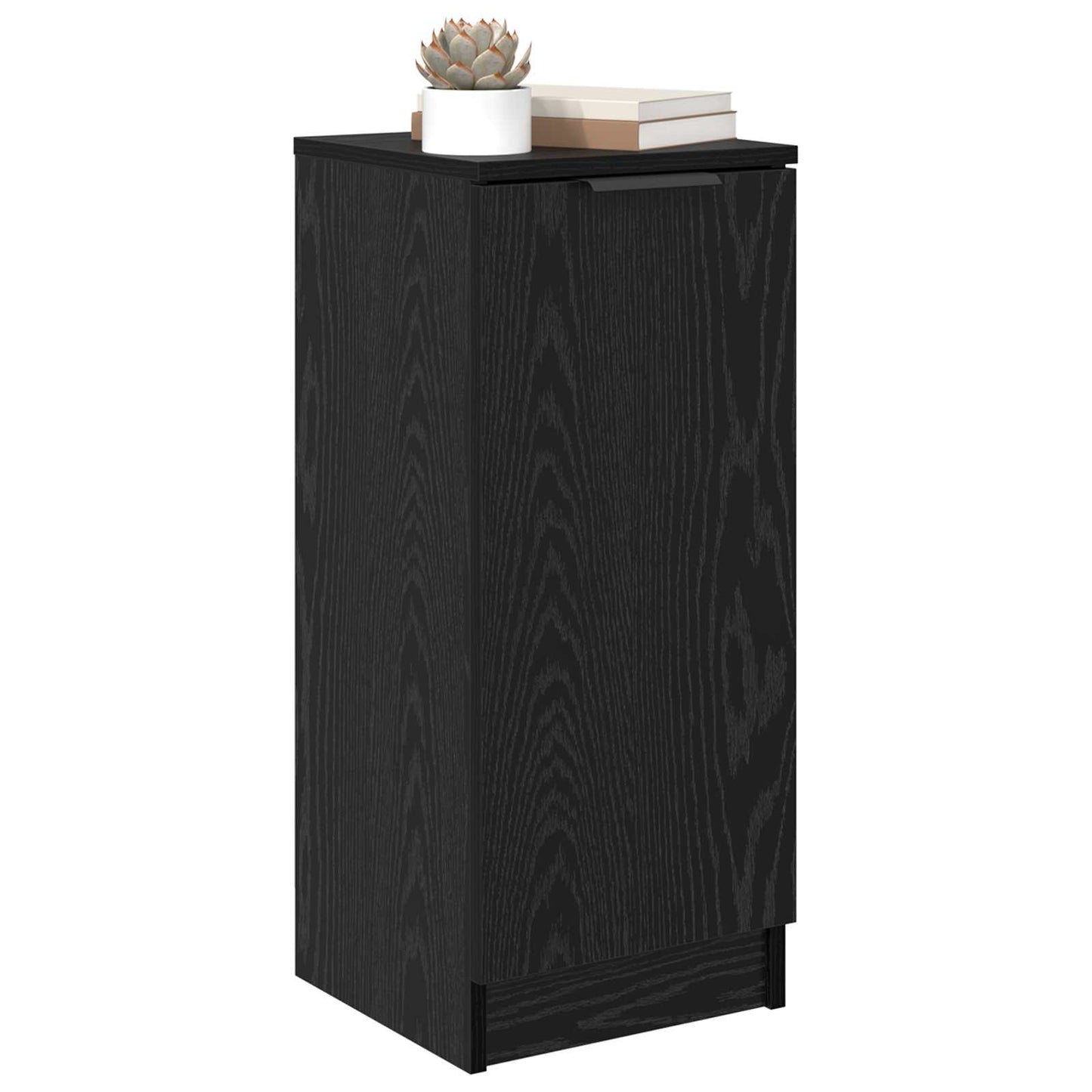 Sideboard Schwarz Eichen-Optik 30 x 30 x 70 cm Holzwerkstoff