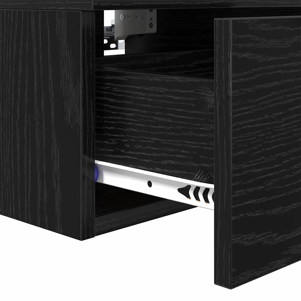 Nachttisch Schwarz Eichen-Optik 34 x 30 x 20 cm Holzwerkstoff