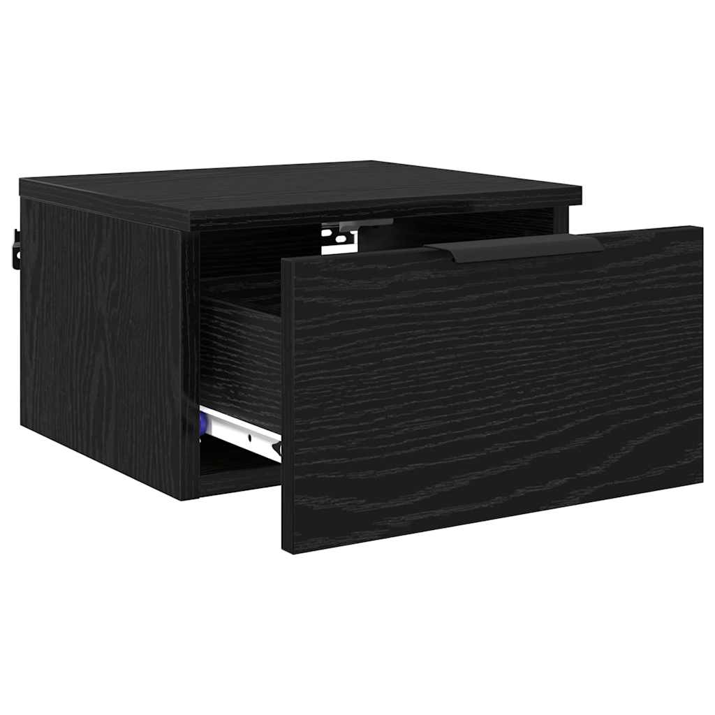 Nachttisch Schwarz Eichen-Optik 34 x 30 x 20 cm Holzwerkstoff