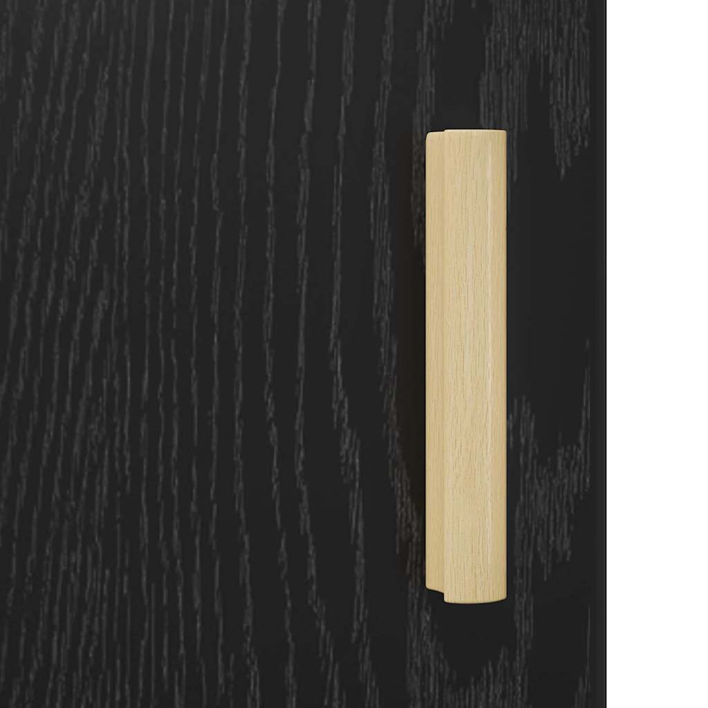 Sideboard Schwarz Eichen-Optik 69,5 x 34 x 90 cm Holzwerkstoff