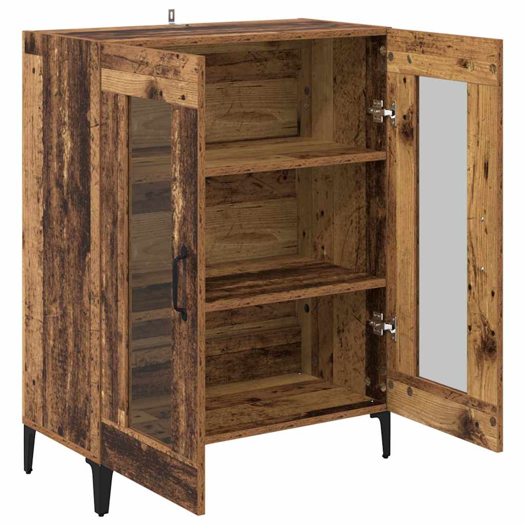 Sideboard Altholz 69,5 x 34 x 90 cm Verbundholz und Eisen