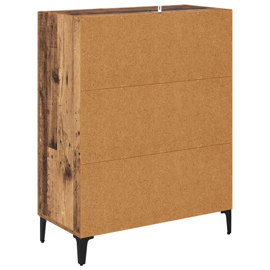 Sideboard Altholz 69,5 x 34 x 90 cm Verbundholz und Eisen