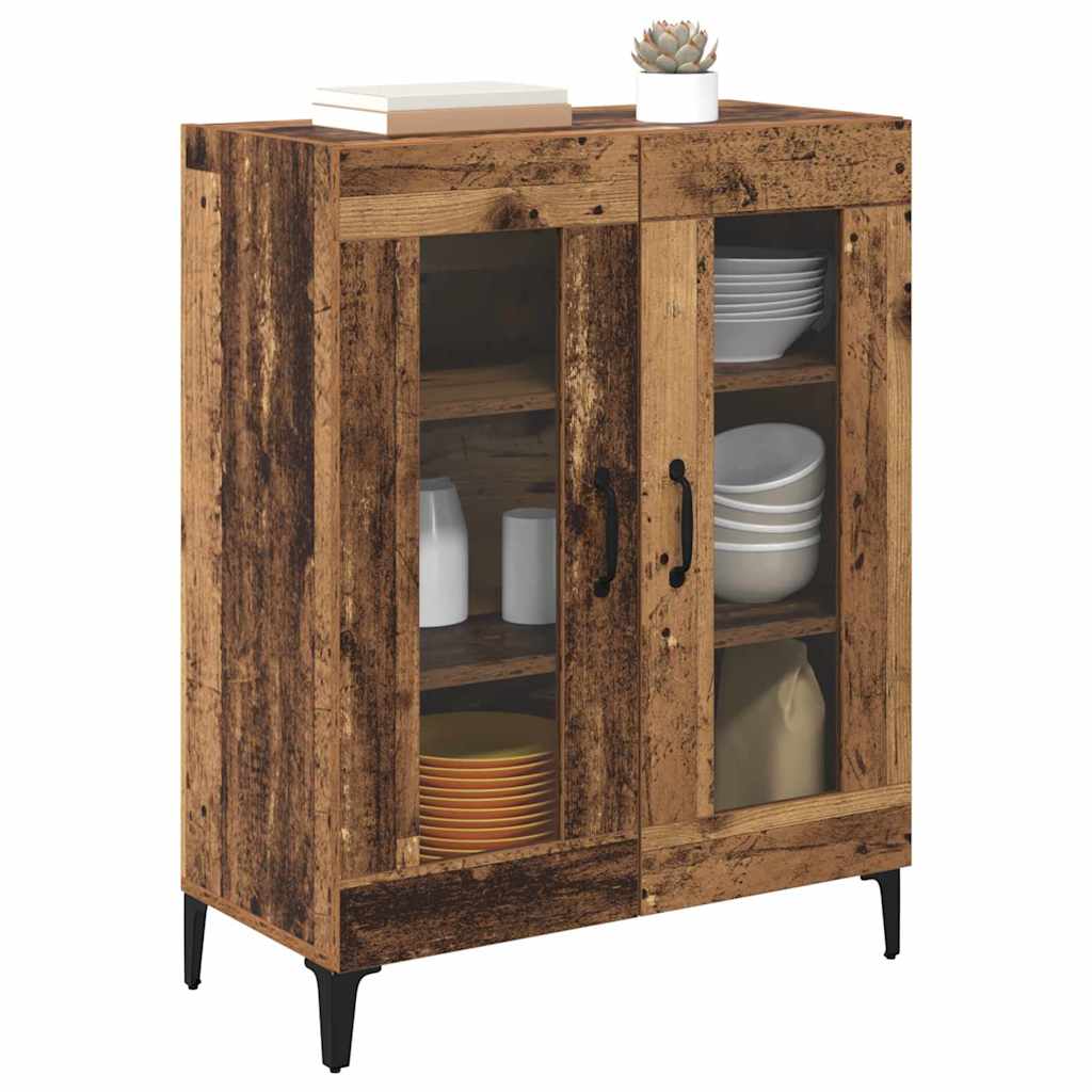 Sideboard Altholz 69,5 x 34 x 90 cm Verbundholz und Eisen