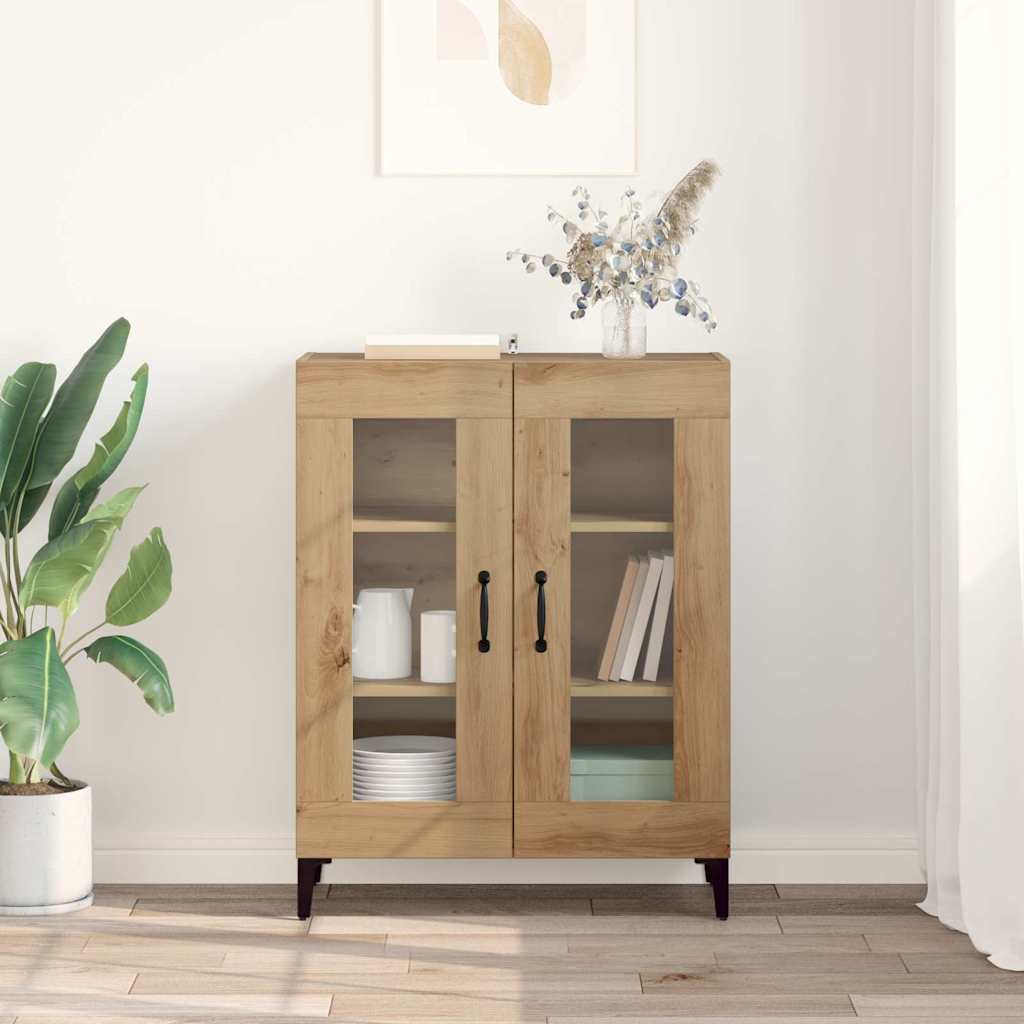 Sideboard Artisan-Eiche 69,5 x 34 x 90 cm Verbundholz und Eisen